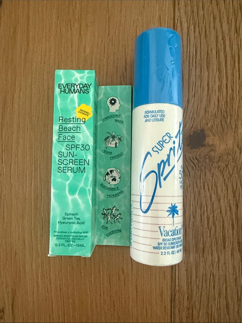 Vacation Super Soritz 2.2oz Everyday Humans Resting Beach Face SPF30 0.5oz and
